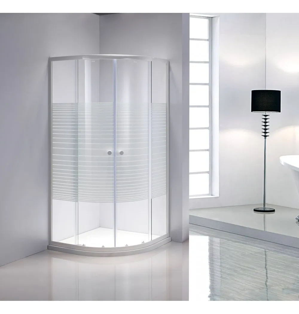 كابينة دش نصف دائرية مع باب منزلق 80x80x180 سم