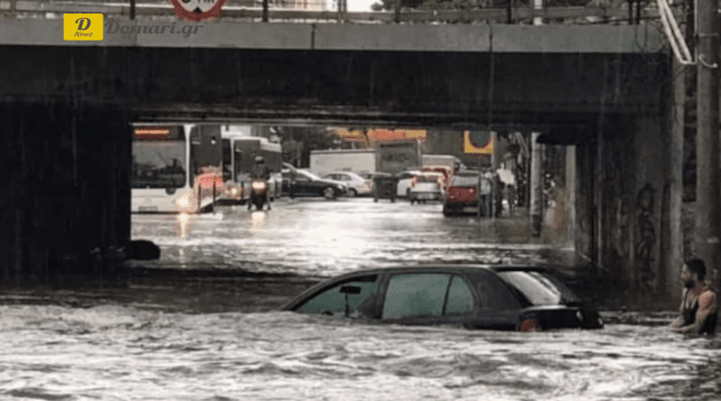 ثيسالونيكي: فيضانات وسائقون محاصرون وطرق مغلقة في المدينة [فيديو وصور]
