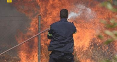 حريق كبير يندلع بالقرب من منتجع غرب أتيكا الساحلي الشهير