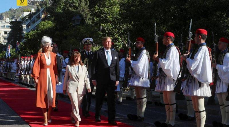 بدأت العائلة المالكة الهولندية زيارة لليونان تستغرق ثلاثة أيام