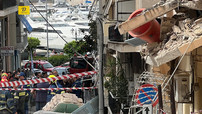 انهيار مبنى يؤدي إلى وفاة شخص وإصابة ثلاثة آخرين في بيرايوس